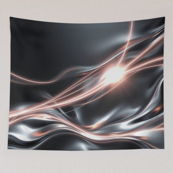 Item preview, Champagne Silver Light Wave Abstract Modern Design designed and sold by IntelliMindDesigns.