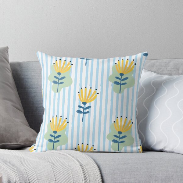 Item preview, Modern Abstract Flower with Stripe Seamless Pattern designed and sold by shazdesign24.
