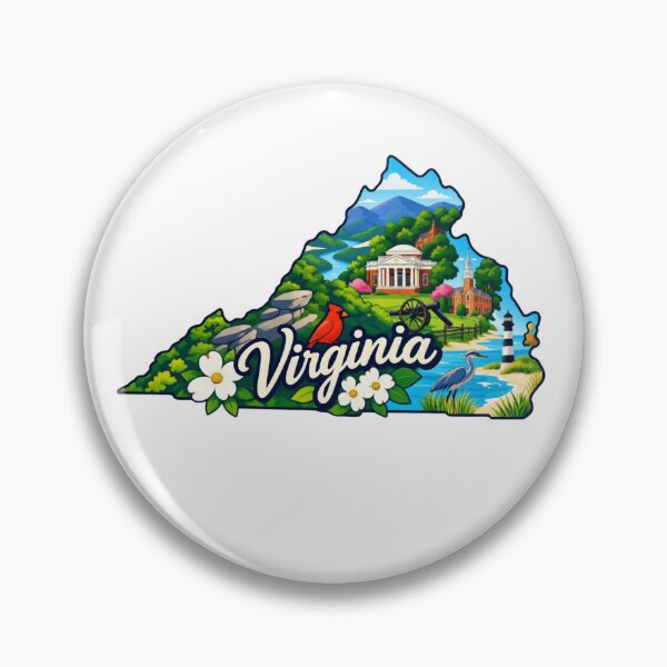 Item preview, Virginia State Map designed and sold by Myra365Art.