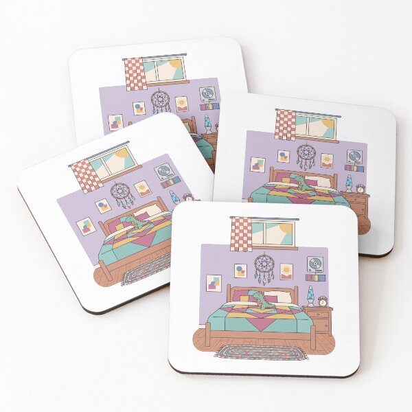 Item preview, Retro Indie Bedroom Interior 70s Aesthetic Design designed and sold by Mellow Doodle Co..