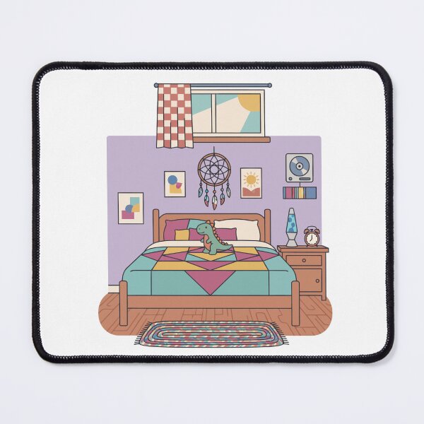 Item preview, Retro Indie Bedroom Interior 70s Aesthetic Design designed and sold by Mellow Doodle Co..