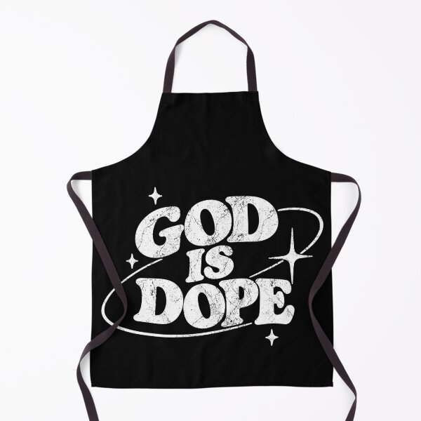 Item preview, God Is Dope Retro Christian White Typography designed and sold by pixiedustpaint.