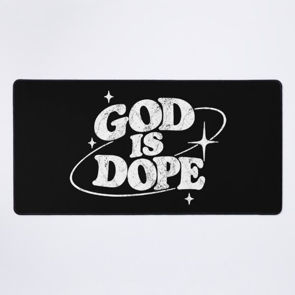 Item preview, God Is Dope Retro Christian White Typography designed and sold by pixiedustpaint.