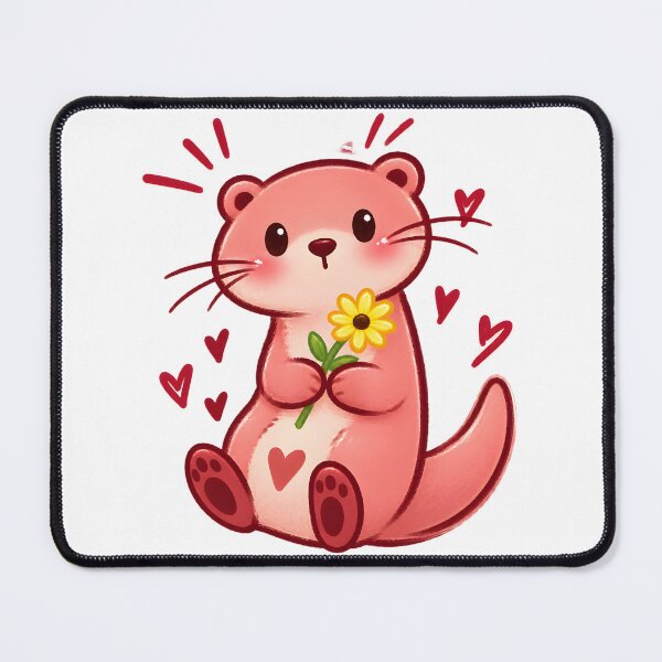 Item preview, Cute Otter Love Illustration - Adorable Otter Artwork for Animal Lovers designed and sold by Tyler Rickard.