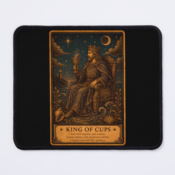 Item preview, King of Cups Tarot Card - Emotional Wisdom, Compassion & Inner Strength designed and sold by ArcanaAbsolute.