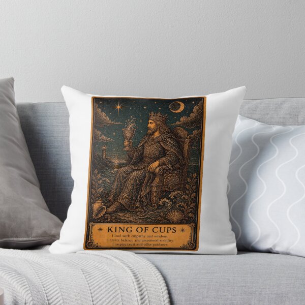 Item preview, King of Cups Tarot Card - Emotional Wisdom, Compassion & Inner Strength designed and sold by ArcanaAbsolute.