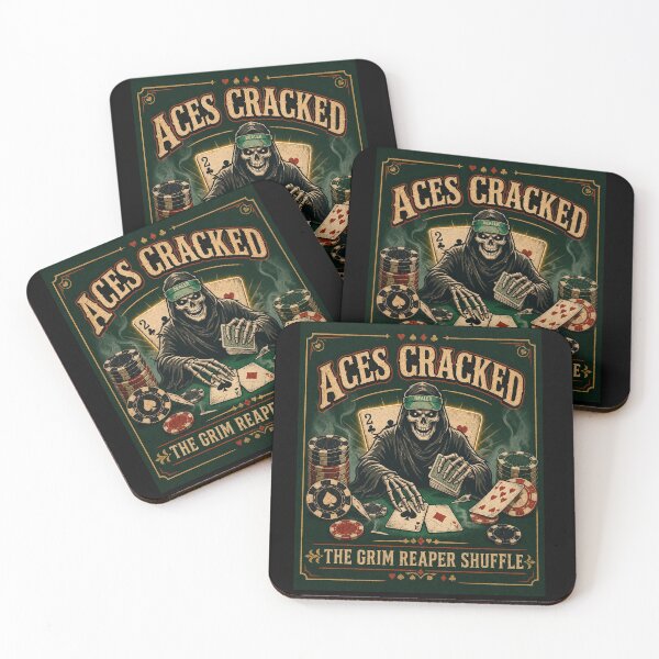 Item preview, The Grim Reaper Shuffle - Aces Cracked Skeleton Poker designed and sold by ScenicRoute66.
