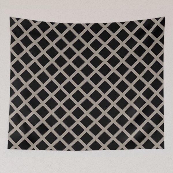 Item preview, Lattice Diamond Pattern Gray Black designed and sold by ArtbyDebbieC.