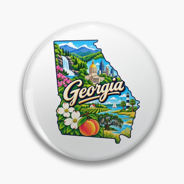 Item preview, Georgia State Map designed and sold by Myra365Art.