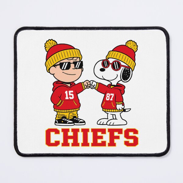 Item preview, Charlie Brown & Snoopy Kansas City Chiefs Football Retro F270 designed and sold by GLUVY-THEME.