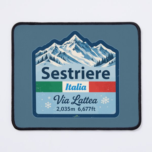 Item preview, Sestriere Italy Skiing Italian Alps Sticker TShirt 03 designed and sold by OuterShellUK.