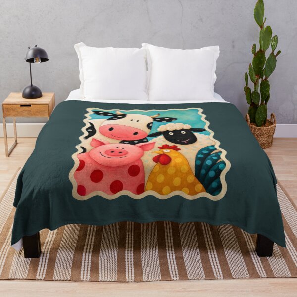 Item preview, Cute Farm Animal Friends – Colorful Barnyard Art designed and sold by Tootley.