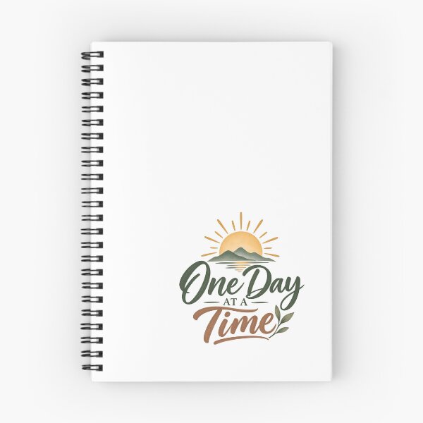 Item preview, One Day At A Time – Recovery & Sobriety Inspirational Quote designed and sold by GentleRecovery.