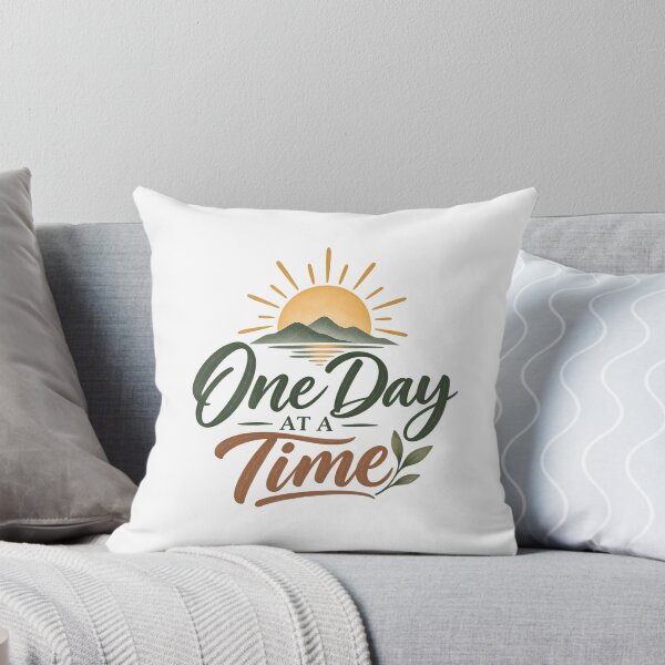 Item preview, One Day At A Time – Recovery & Sobriety Inspirational Quote designed and sold by GentleRecovery.
