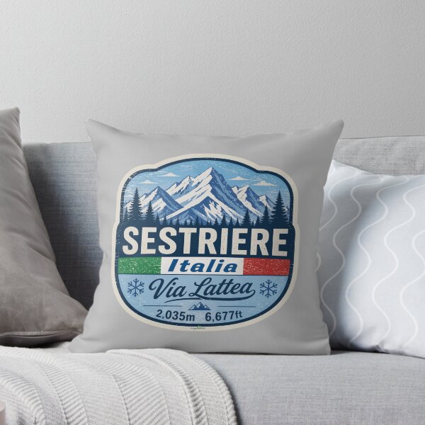 Item preview, Sestriere Italy Skiing Italian Alps Sticker TShirt 04 designed and sold by OuterShellUK.