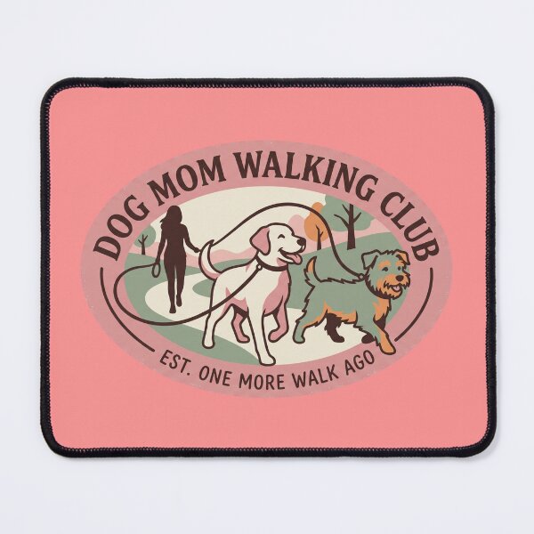 Item preview, Dog Mom Walking Club Retro Badge Design - Funny Pet Lover Graphic - EST. ONE MORE WALK AGO designed and sold by BiniClicks.