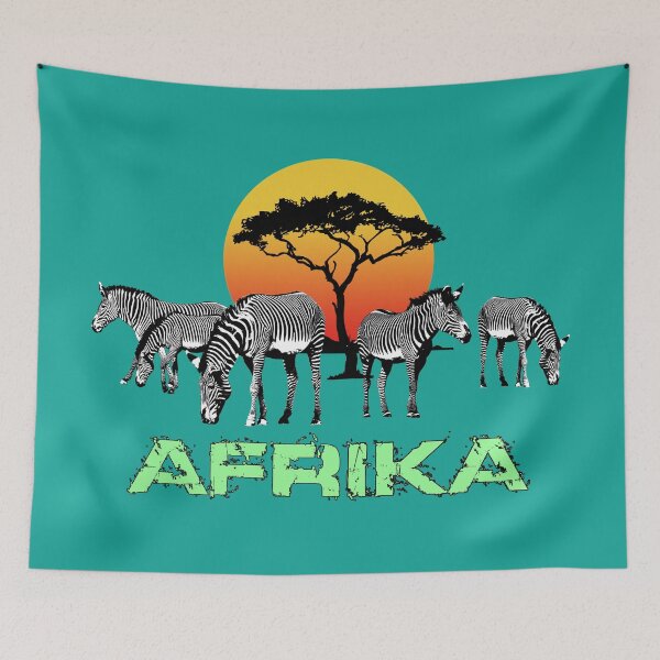 Item preview, Africa zebra's romantic sunset designed and sold by Helen-Storm.