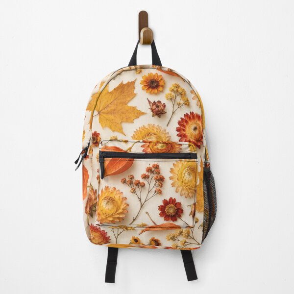 Item preview, Autumn Floral Seamless Pattern – Warm Yellow and Orange Botanical Flatlay designed and sold by aleano2026.