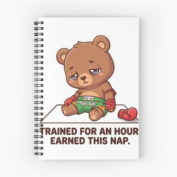 Item preview, Muay Thai Bear Nap Time Sticker designed and sold by deepthinkanime.