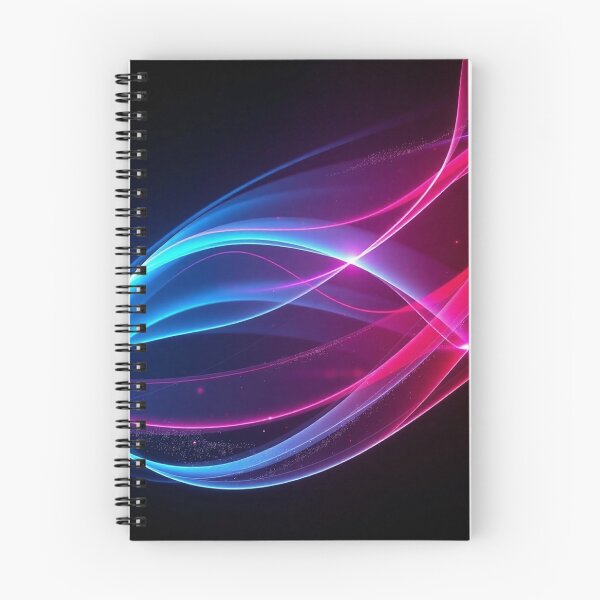 Item preview, Pink Blue Neon Wave Abstract Cyberpunk Digital Art designed and sold by IntelliMindDesigns.