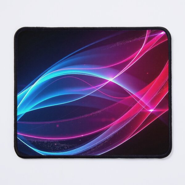 Item preview, Pink Blue Neon Wave Abstract Cyberpunk Digital Art designed and sold by IntelliMindDesigns.