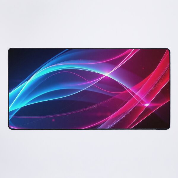 Item preview, Pink Blue Neon Wave Abstract Cyberpunk Digital Art designed and sold by IntelliMindDesigns.