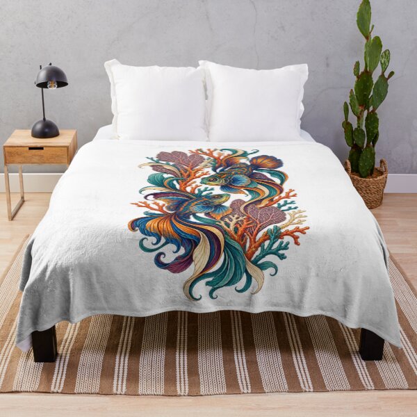 Item preview, Mandarin Fish Coral Art Nouveau designed and sold by SiripornSeaynng.
