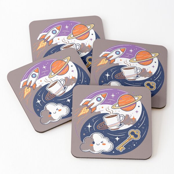Item preview, Cosmic adventure: rocket, coffee and space mystery designed and sold by mixoubraw.