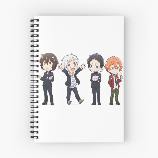 Item preview, Chibi Bungo Stray Dogs Characters Dazai, Chuuya, Atsushi, and Akutagawa Cute Anime Art designed and sold by kevinmonebiang.