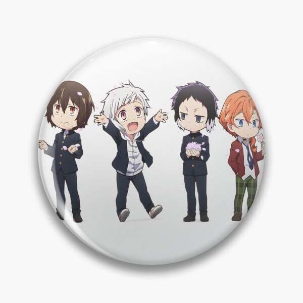Item preview, Personajes chibi de Bungo Stray Dogs: Dazai, Chuuya, Atsushi y Akutagawa. Arte anime adorable. designed and sold by kevinmonebiang.
