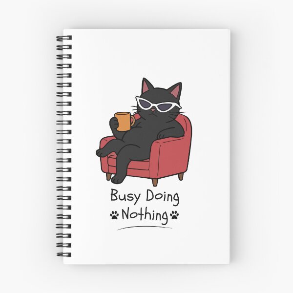 Item preview, Busy Doing Nothing Cool Cat Design designed and sold by FlareCraftStudio.