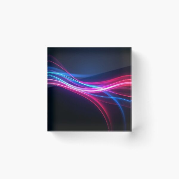 Item preview, Aurora Pink Blue Wave Abstract Northern Lights Art designed and sold by IntelliMindDesigns.