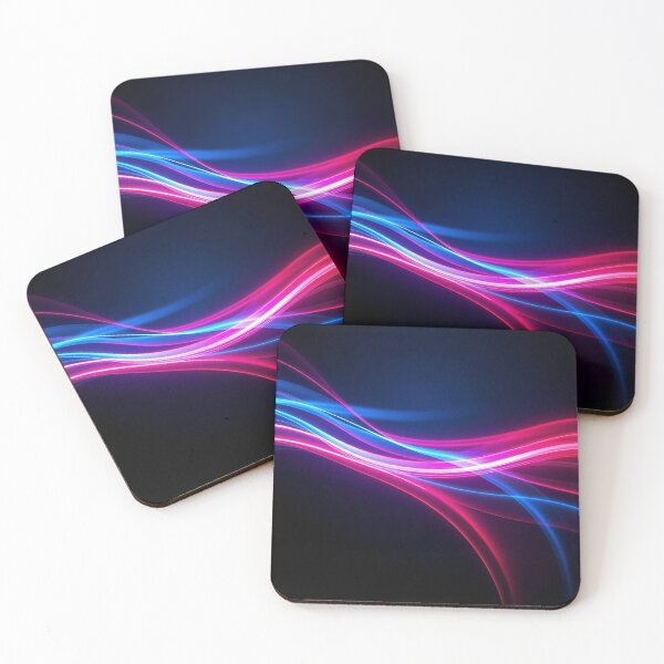 Item preview, Aurora Pink Blue Wave Abstract Northern Lights Art designed and sold by IntelliMindDesigns.