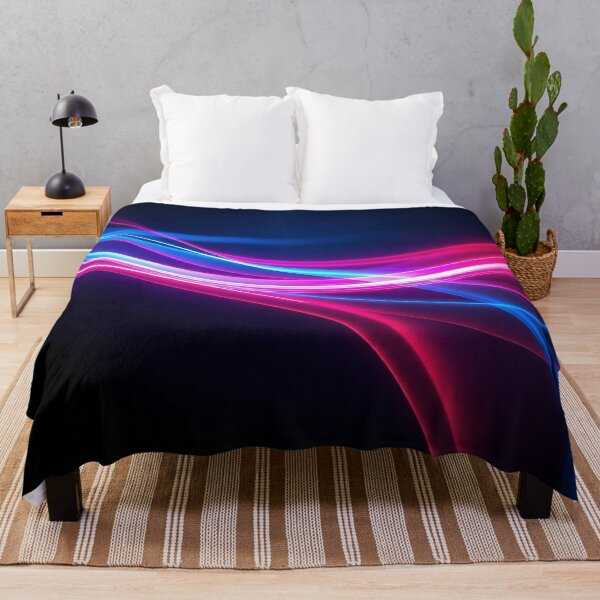 Item preview, Aurora Pink Blue Wave Abstract Northern Lights Art designed and sold by IntelliMindDesigns.