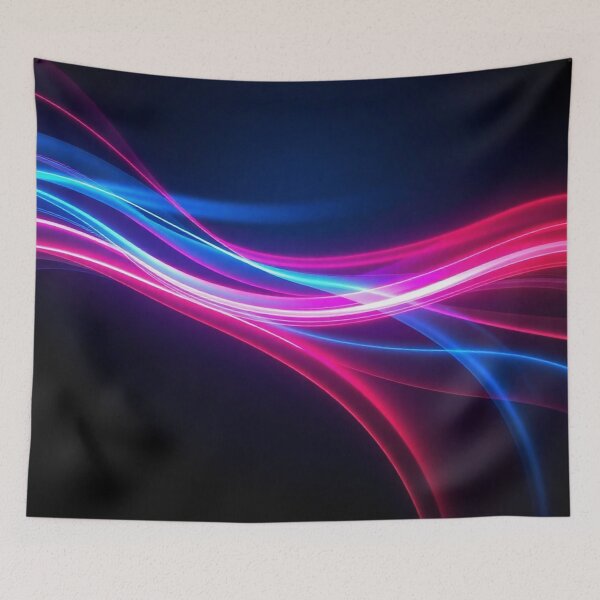Item preview, Aurora Pink Blue Wave Abstract Northern Lights Art designed and sold by IntelliMindDesigns.
