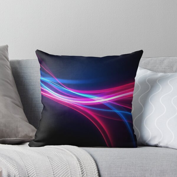 Item preview, Aurora Pink Blue Wave Abstract Northern Lights Art designed and sold by IntelliMindDesigns.