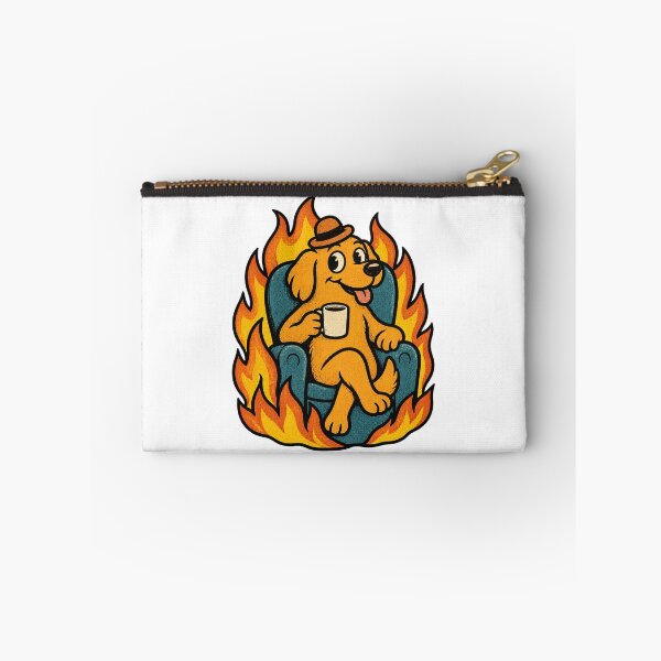 Item preview, This Is Fine Funny Meme Illustration with Dog in Burning Room designed and sold by Navneet Deswal.
