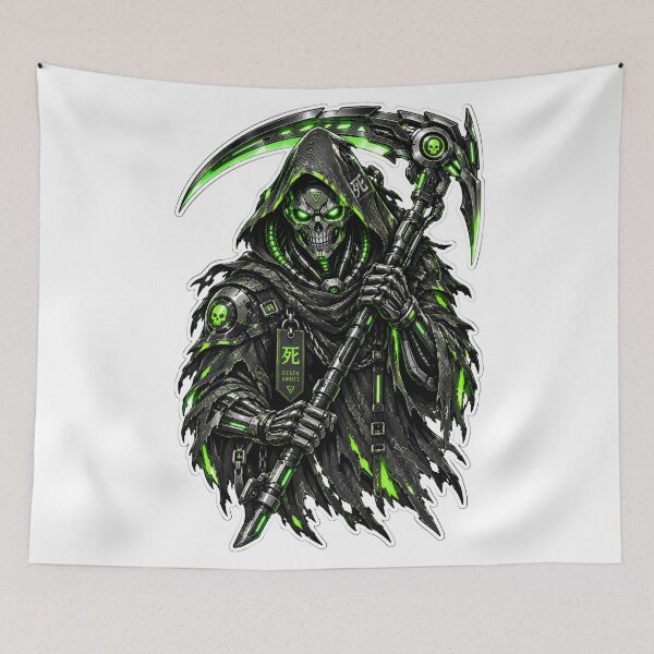 Item preview, Cyberpunk Mechanical Grim Reaper Core Art designed and sold by RiteshCenter .