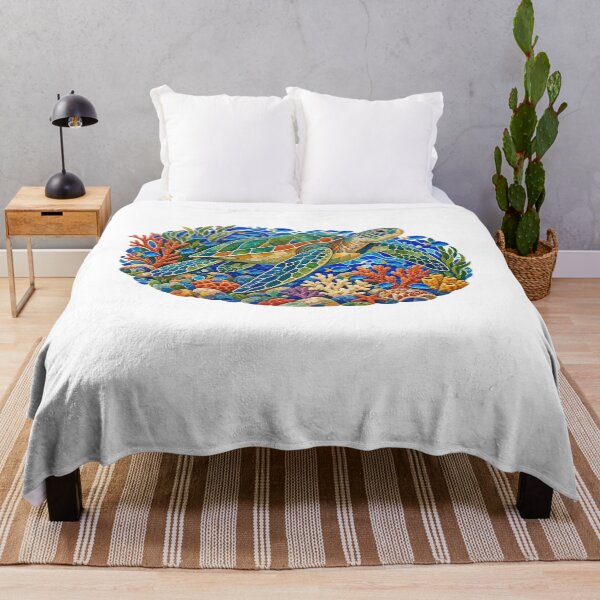 Item preview, Sea Turtle Mosaic Coral Reef designed and sold by SiripornSeaynng.