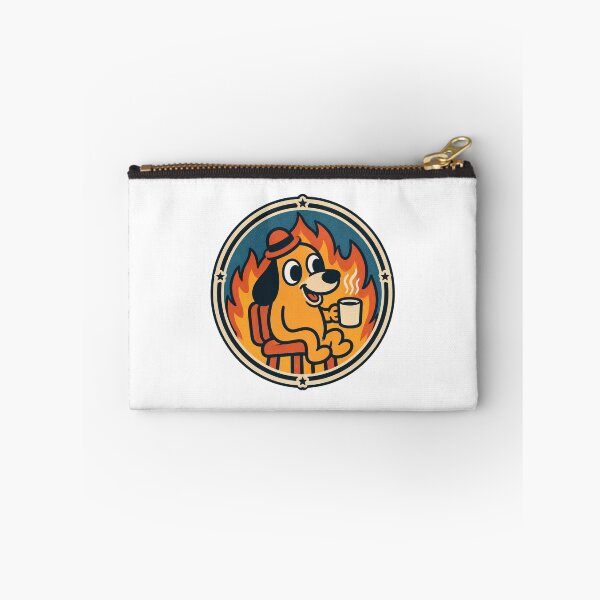 Item preview, This is Fine Funny Meme Illustration with Dog in Burning Room designed and sold by MayGuy.