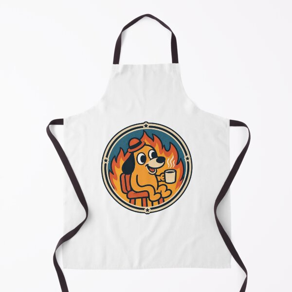 Item preview, This is Fine Funny Meme Illustration with Dog in Burning Room designed and sold by MayGuy.