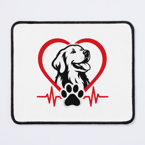 Item preview, Paw Print Heartbeat Design for Dog Lovers – Cute Pet Lover Gift designed and sold by Navneet Deswal.