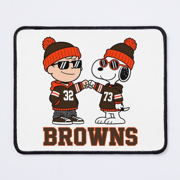 Item preview, Charlie Brown & Snoopy Cleveland Browns Football Retro F275 designed and sold by GLUVY-THEME.