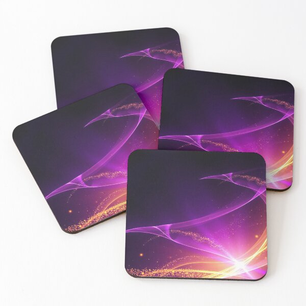 Item preview, Purple Gold Cosmic Sparkle Wave Abstract Mystical Art designed and sold by IntelliMindDesigns.