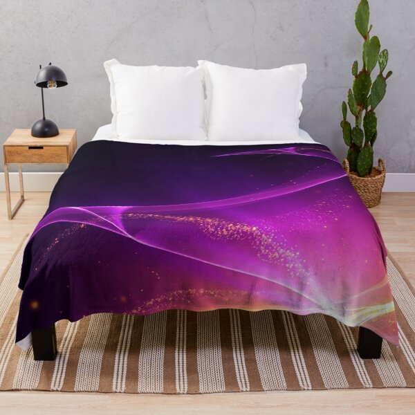 Item preview, Purple Gold Cosmic Sparkle Wave Abstract Mystical Art designed and sold by IntelliMindDesigns.