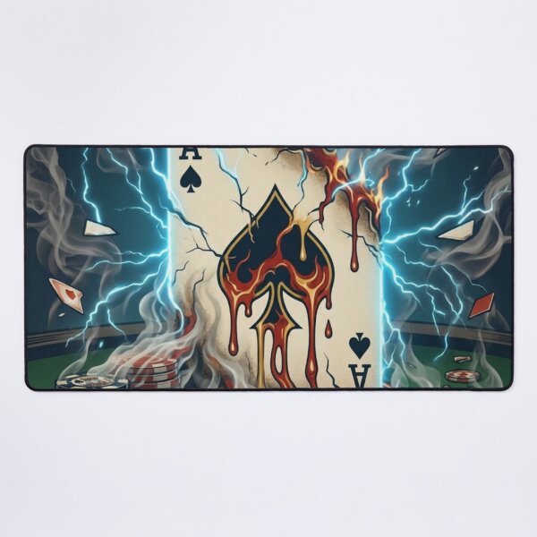 Item preview, Ace High Heartbreak - Flaming Ace of Spades Poker Card designed and sold by ScenicRoute66.