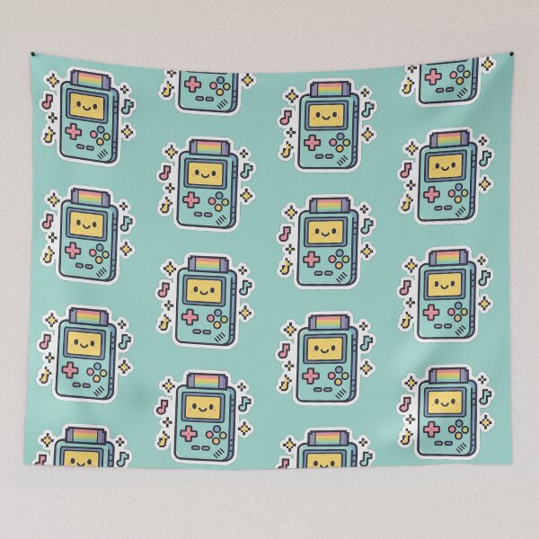 Item preview, Kawaii Retro Game Console – Cute Handheld Gaming Sticker designed and sold by KrintoryTees.