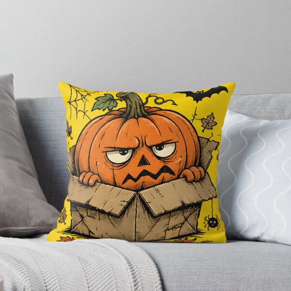 Item preview, Grumpy Jack-O-Lantern in Box designed and sold by PreeCha Art & Co..