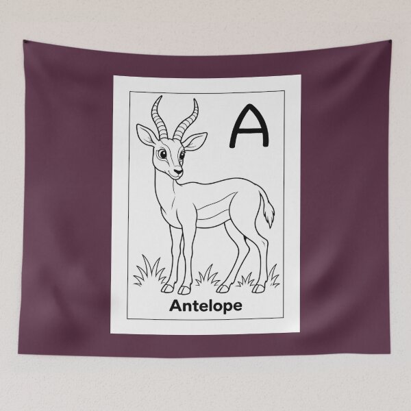 Item preview, Antelope Letter A Design designed and sold by ZedColors.