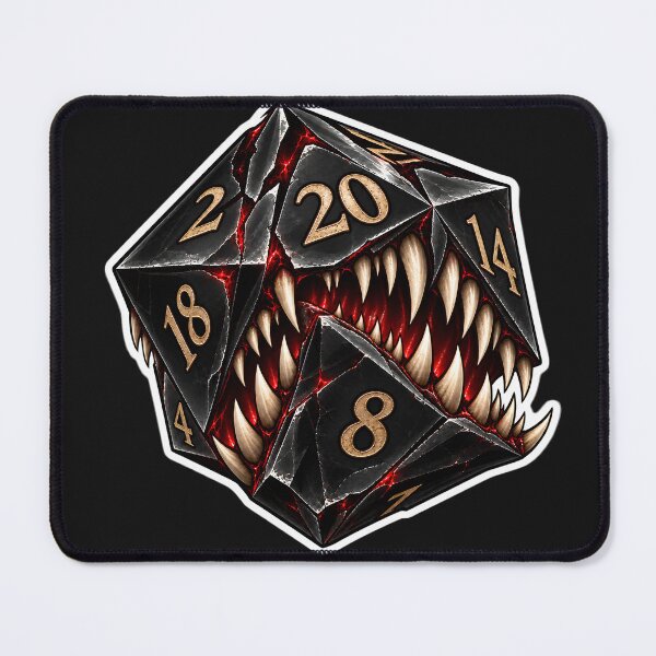 Item preview, Cracked Black Maw D20 designed and sold by PigeonVerse.